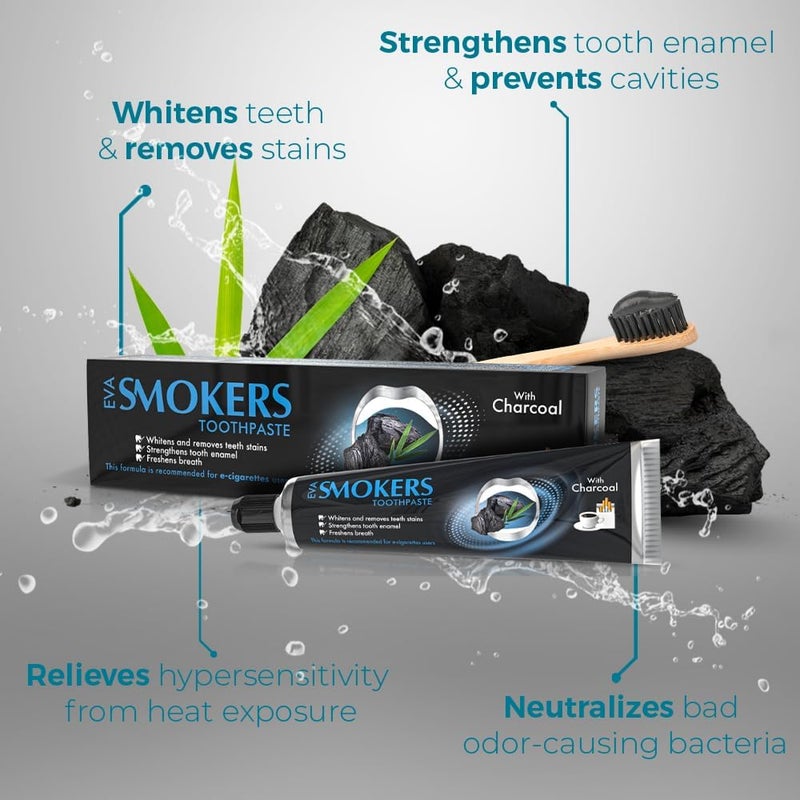 Eva Smokers Toothpaste with Charcoal - 70g - Image 4